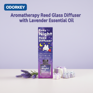 Sleep-Improving Eco-Friendly Lavender Reed Diffuser Glass Bottle Bedroom Aromatherapy 90ml Non-Toxic Easy Night Custom Logo