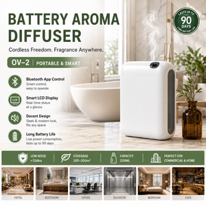 Trending Product Wall-mounted Battery Waterless Aroma Diffuser Machine with bluetooth smart air Freshener