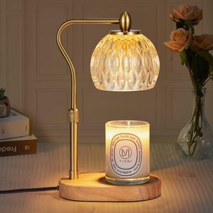 Home Decor Gift Glass Candle Lamp Timer Wax Warmer Lamp Dimmer Jar Candle Heater Height Adjustable Scented Candle Warmer Lamps
