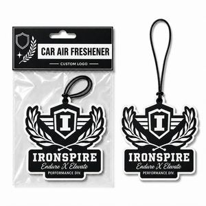 Custom Logo Hanging Car Air Freshener Luxury Scented Paper Card Long Lasting Odor Eliminator For Auto Interior